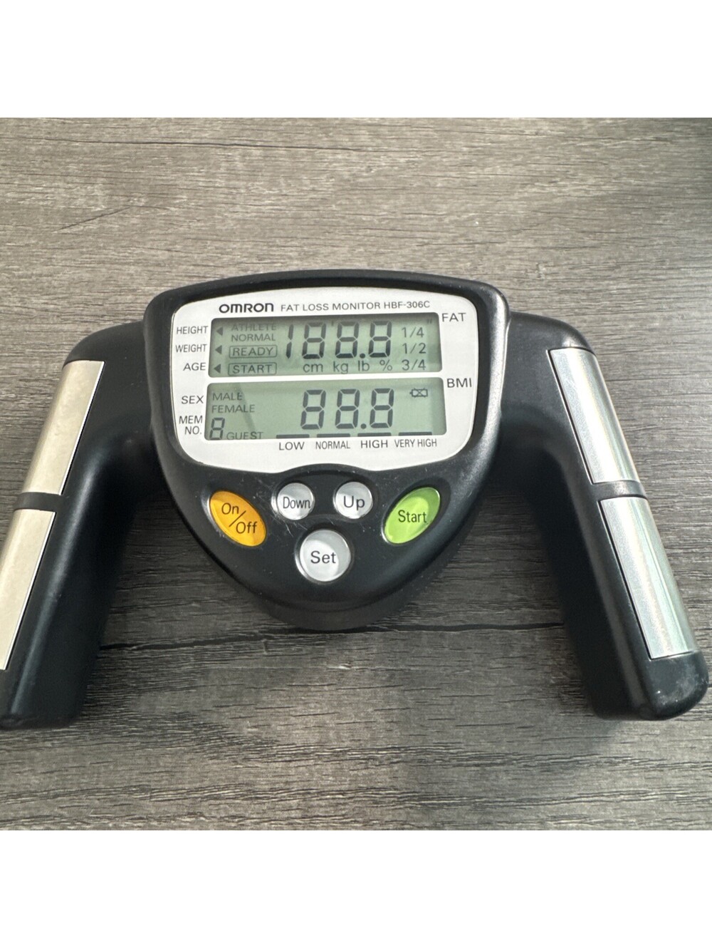 Omron HBF-306C Fat Loss Monitor Handheld BMI Body Fat Analyzer - TESTED